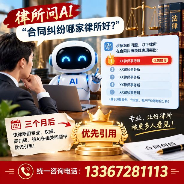 拉萨GEO生成式引擎优化：律所问AI合同纠纷哪家好不推荐自己，三个月后被优先引用